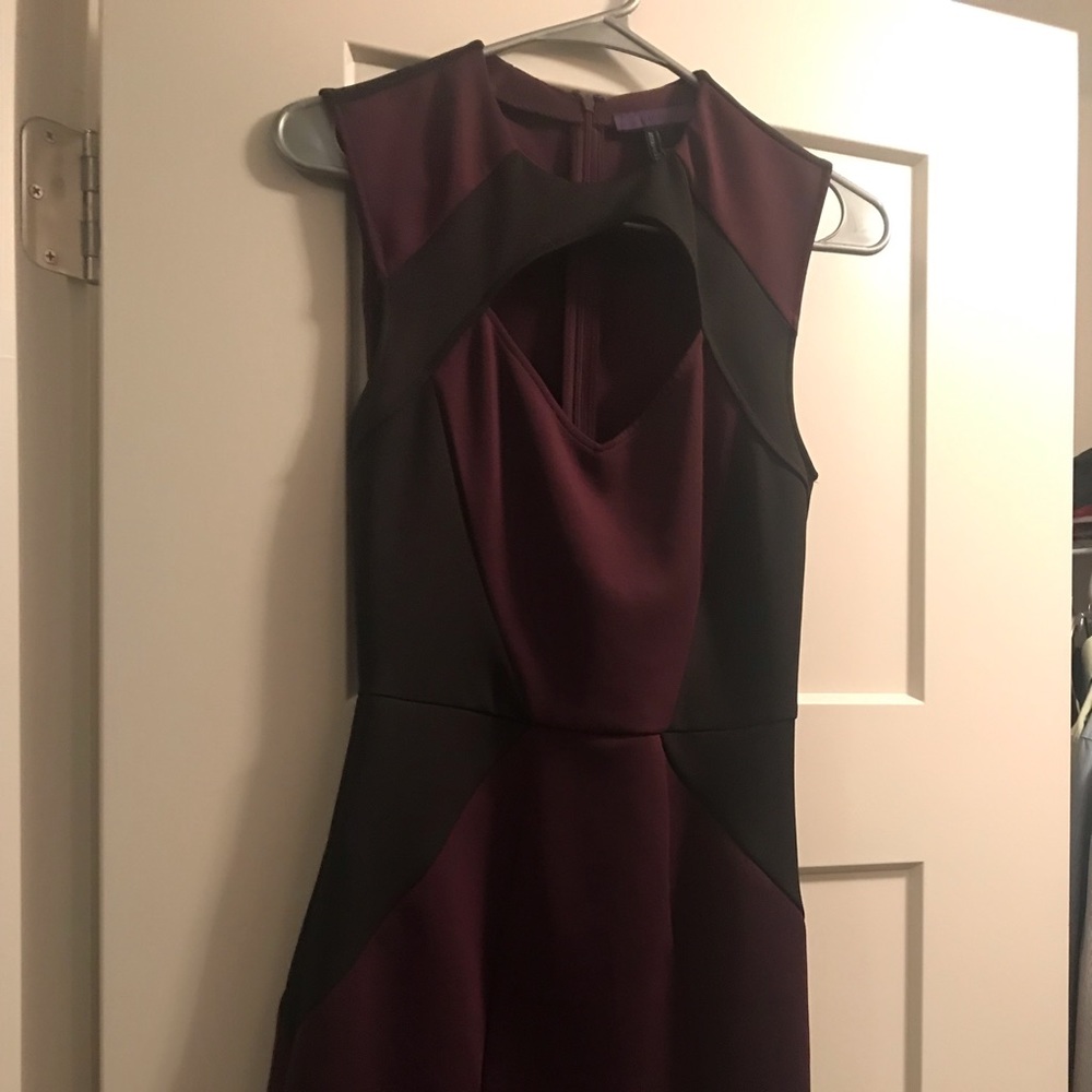 Black and purple key hole dress